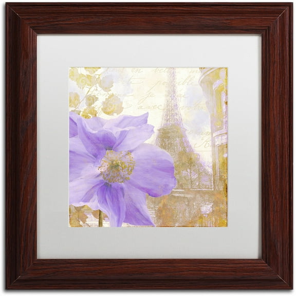 Trademark Fine Art "Purple Paris II" Canvas Art by Color Bakery White Matte, Wood Frame