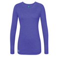 thumbnail image 2 of ADAR UNIFORMS 3 Pack Women's Comfort Long Sleeve T-Shirt/Underscrub Tee - 2903 - Heather Royal Blue - M, 2 of 7