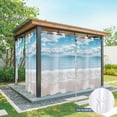 thumbnail image 6 of Ocean Beach Outdoor Curtains for Patio Waterproof,Windproof Privacy Curtains with Weighted Bottom,Natural Blue Sea Waves Sky Cloudy Scenery Outside Drapes for Picnic Garage Yard 54"x84" 2 Panel, 6 of 8