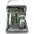 Magic Chef MCSCD3W Mini Countertop Dishwasher in White with 3Place