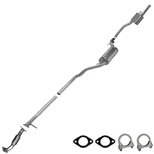 Northeastern Exhaust Front Flex Pipe, Resonator & Muffler Fits 2000-2004 Ford Focus 2.0L SOHC Sedan - Direct Fit | Stainless Steel System Kit