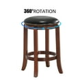 thumbnail image 6 of Costway 24'' Swivel Bar stool Leather Padded Dining Kitchen Pub Bistro Chair Backless, 6 of 8
