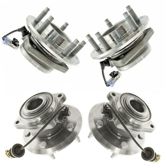 TRQ 4 Piece Front & Rear Wheel Hub & Bearing Kit LH & RH for Equinox Torrent Vue BHA86482 Fits select: 2008-2010 SATURN VUE, 2007-2009 CHEVROLET EQUINOX