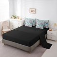 thumbnail image 5 of Castle Fairy Rustic Wood Happy Camping Bedding Comforter Set 7pcs for Adults, Camo Camper Tree Queen Bedding Sets for Bedroom, Mint Teal,Black Reversible, 5 of 7