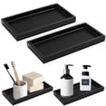thumbnail image 3 of Billuyoard 2x organizador de bandeja de silicona de cocina negra fácil de limpiar bandeja de baño fuerte y duradera Almacenamiento y organización del hogar, 3 of 6