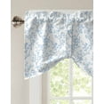 thumbnail image 3 of Tie Up Valance Curtain for Kitchen,Light Blue Branch Flowers Texture Rod Pocket Short Curtains Adjustable Tie-Up Shade Valances,Summer Botanical Window Treatment for Bathroom Bedroom, 3 of 7