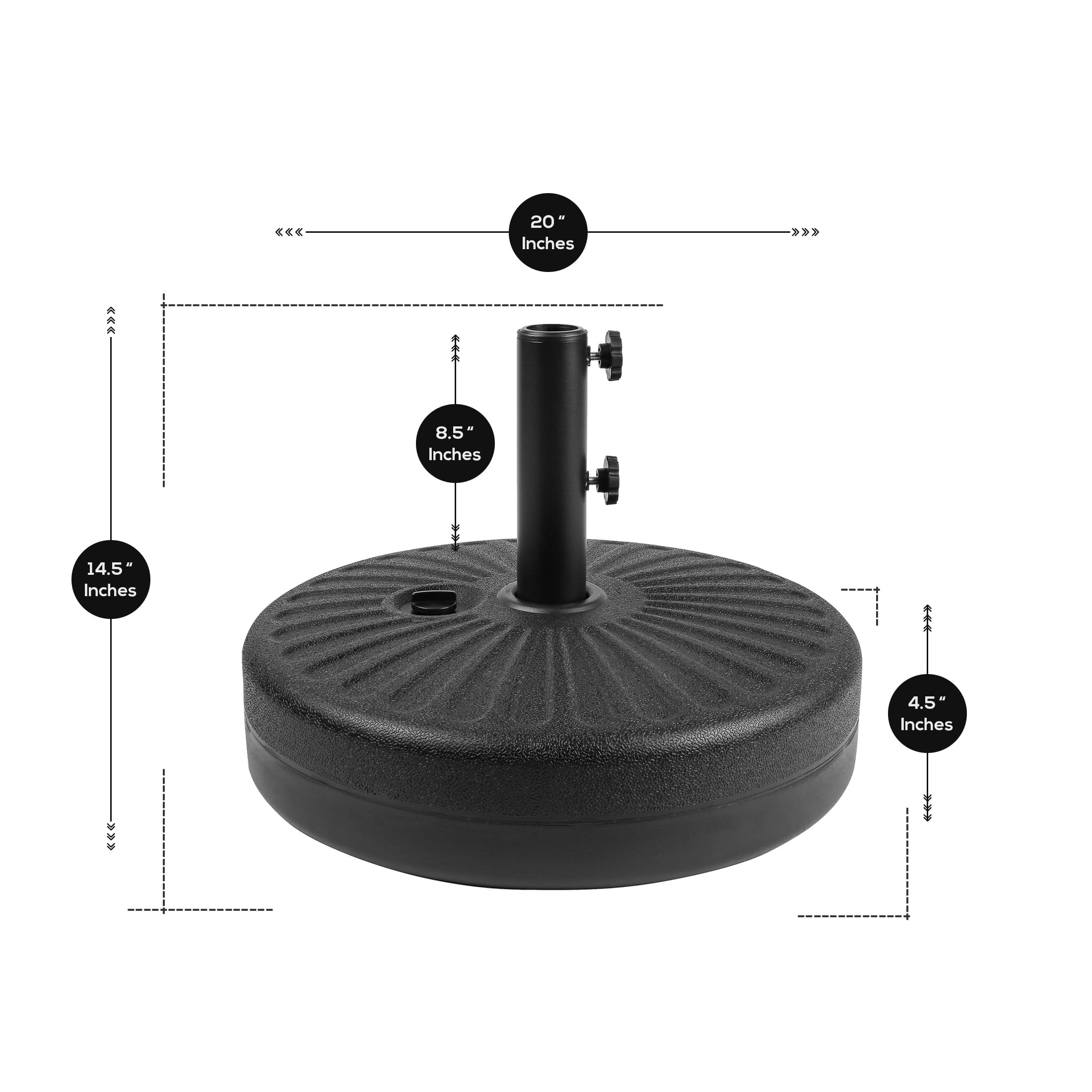 Polytrends Holme 9-foot Patio Umbrella and Base Stand Lime