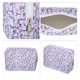 thumbnail image 3 of 1 Pc Bolsa Cosmética Ligera de Flores para Vacaciones y Viajes de Negocios Color Púrpura de Poliéster, 3 of 3