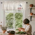 thumbnail image 6 of Happy Easter Rod Pocket Curtain Valance, Bow Bunny Colorful Eggs Flowers Vines Farmhouse Window Valance for Living Room, Bedroom, Kitchen 54"W x 18"L, 6 of 9