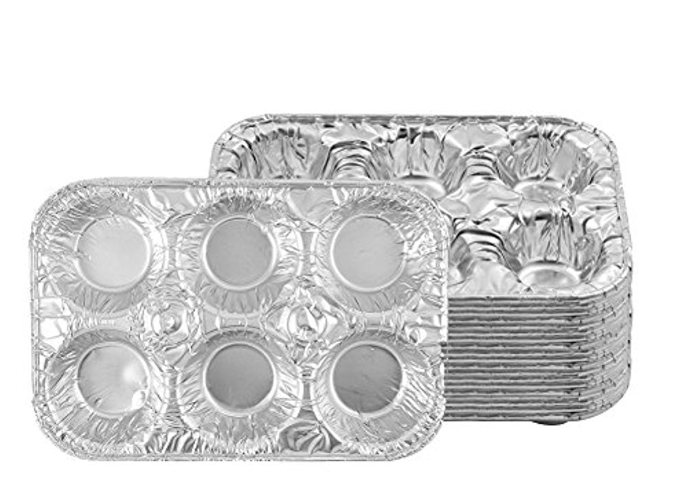 Muffin Pan 6Cup Cupcake Aluminum Pans Favorite Muffin Tin Size for Baking Cupcakes Standard