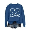 thumbnail image 4 of Ounisa Womens Valentines Sweatshirt Love Heart Graphic Print Pullover Casual Long Sleeve Valentine's Blouse Top, 4 of 5
