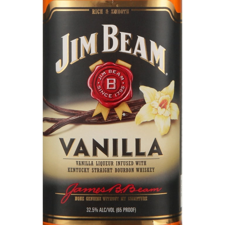 Jim Beam Vanilla Flavored Whiskey, 750 ml Bottle, 33% ABV