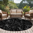 thumbnail image 4 of Round Rugs 7Ft, Black Spring Floral Round Area Rug Washable Indoor Throw Carpet, Vintage Botanical Watercolor Large Non Slip Circle Rug for Dining Room Playroom Home Decor Aesthetic, 4 of 8