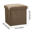 thumbnail image 3 of NWOKYZGH Storage Ottoman with Thick Foam Padded Seat, Foldable Foot Rest Stool with Linen Fabric, Ottoman with Storage Bench for Bedroom Living Room, 3 of 6