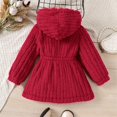 thumbnail image 5 of LFEOOST Toddler Kids Baby Girls Winter Fuzzy Hoodies Fleece Sherpa Long Sleeve Jacket Casual Warm Button Down Cardigan Coat (Red, 3 Years), 5 of 6
