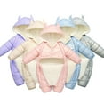 thumbnail image 2 of Chenyin Infant Toddler Winter Warm Onesies Jumpsuit for Boys Girls Hooded Thickened Bodysuit Baby Cotton Snowsuit Solid Color Romper Pajamas for 3 Months-3 Yearsrs, 2 of 8