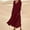 Wine, variant on Njoeus Cotton Linen Dresses for Women Casual Long Sleeve Tunic Sundress Lounge Loose Tank Dress with Big Pockets S-4XL