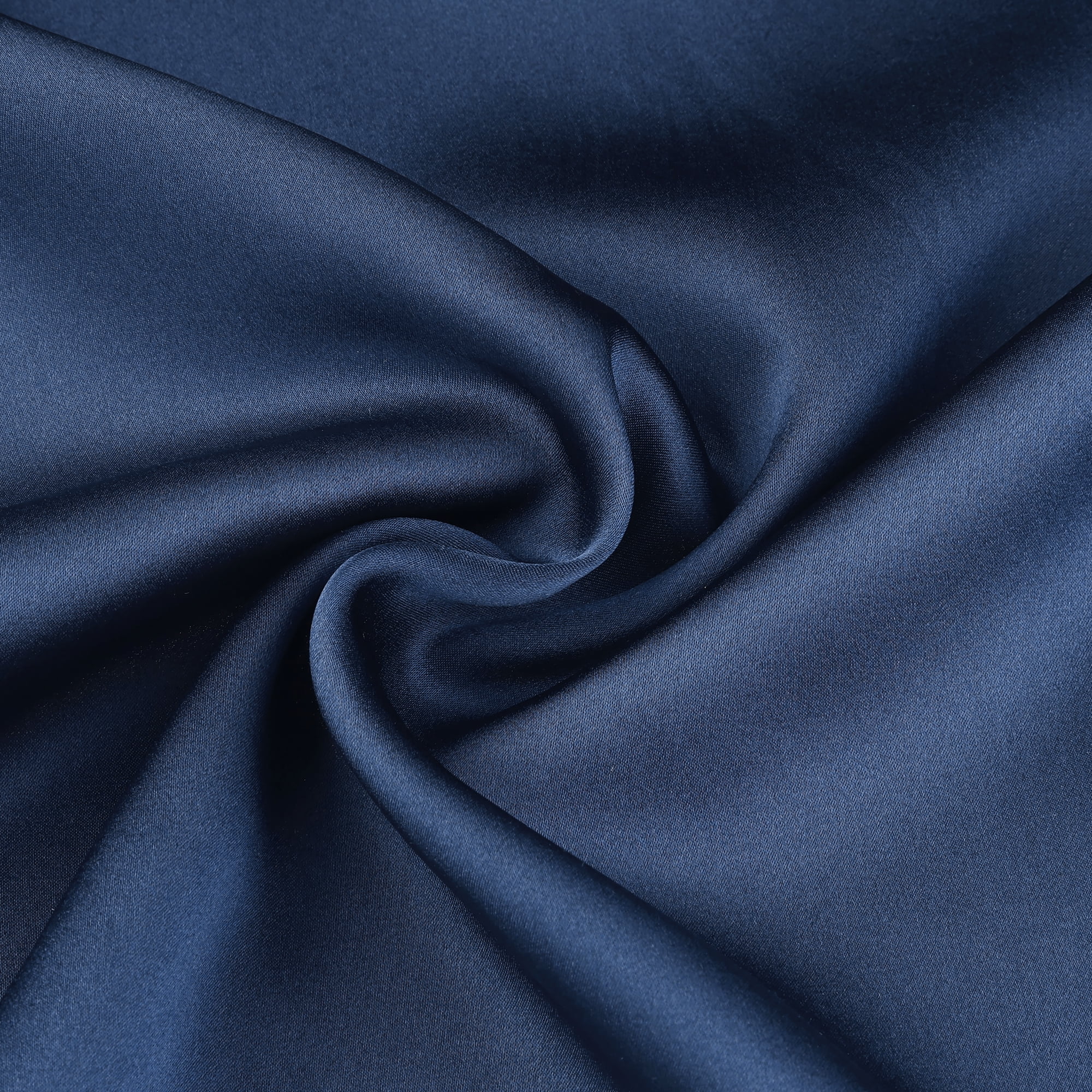 Unique Bargains Envelope Closure Soft and Durable Silk Pillowcase Navy Blue Queen