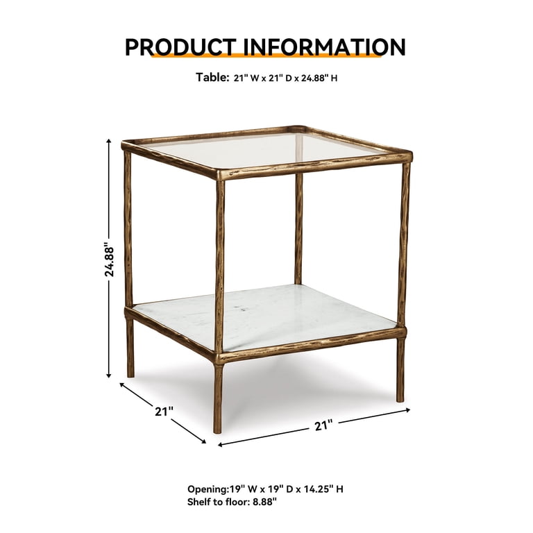 Signature Design by Ashley Ryandale Accent Table, Brass Finish photo 7