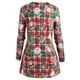 thumbnail image 2 of Más el tamaño de la tela escocesa de la Navidad entrecruzado camiseta impresa Rosegal Mangas largas de talla grande, 2 of 5