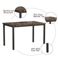 thumbnail image 2 of Mieres 5 Pieces Faux Marble Dining Table Set with 4 Upholstered PU Leather Chairs Brown Marble, 2 of 5