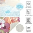thumbnail image 6 of Dreamtimes Flower Pattern Bathroom Rug Set 2PCS Ultra Soft Bath Rugs, Non Slip Absorbent Shaggy Bath Mat Set with U-Shaped Toilet Mat (17.3"x13.4"& 23.6"x15.7"), 6 of 6