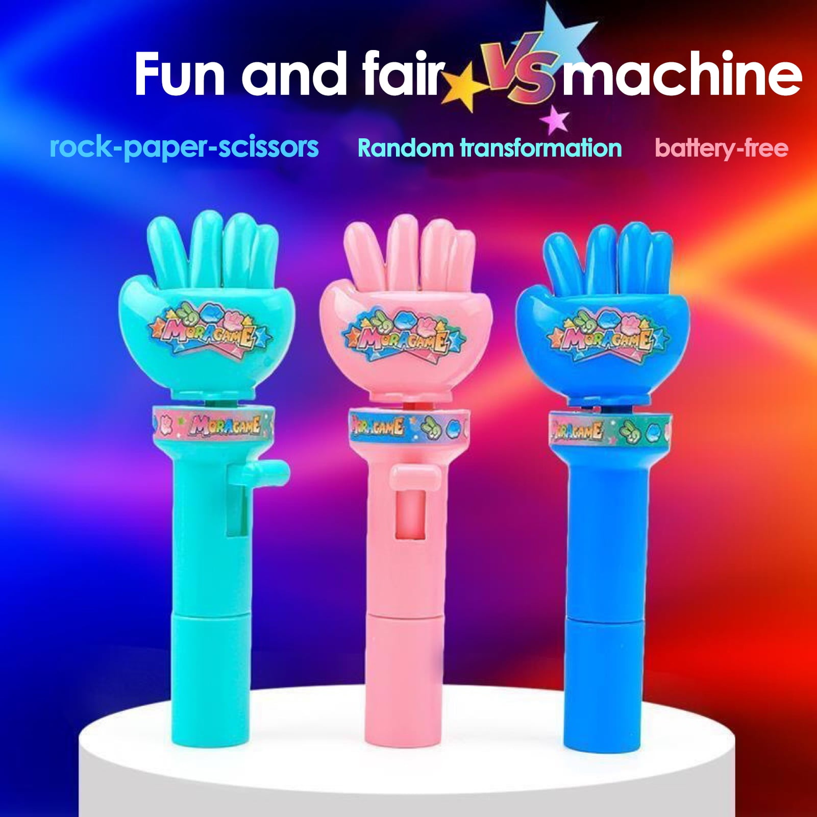 1PC Creative, Wear-resistant ABS Rock Paper Scissors Mora Game Novelty Toy  for Fun, Random, and Portable Entertainment