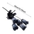 thumbnail image 3 of Halloween Roses Artificial Flowers, Dark Gray Silk Rose Buds, Gothic Faux Rose Bouquet, Black Themed Silk Flower Stems, Halloween Decorative Floral Sprigs Halloween Party Home Decorations, 3 of 5
