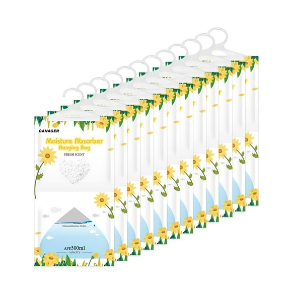 Deshumidificadores colgantes CANAGER con absorción de humedad, paquete de 12