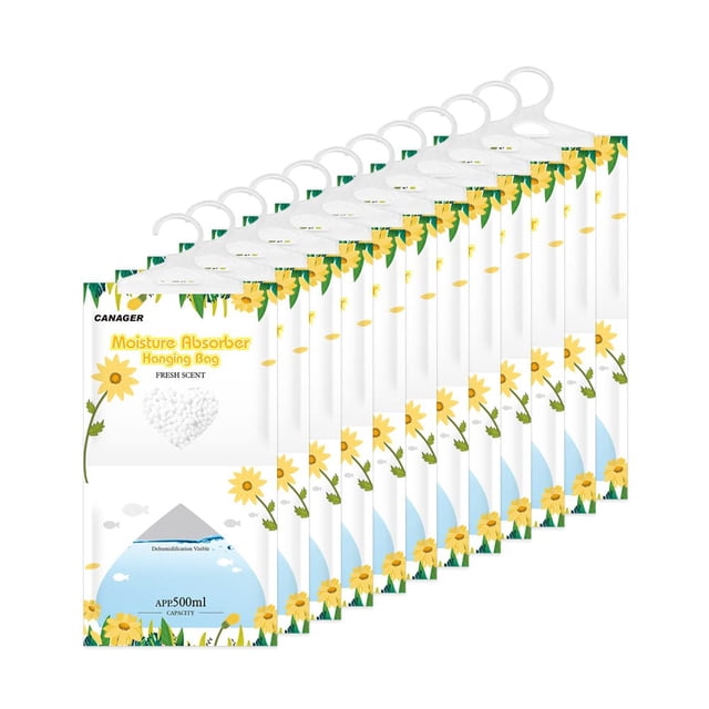 Deshumidificadores colgantes CANAGER con absorción de humedad, paquete de 12