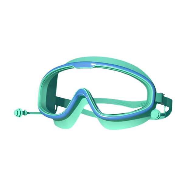 Gafas De Natación Con Tapón Para Los Oídos, Auricular Para Deportes Acuáticos, Piscina Al Aire Libre, Azul Y Verde azul verde