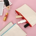 thumbnail image 5 of Bolsa de maquillaje de lona de algodón de 12 piezas, bolsa de cosméticos multiusos con bolsa de aseo de viaje con cremallera, bolsa para manualidades DIY en blanco, 5 of 5