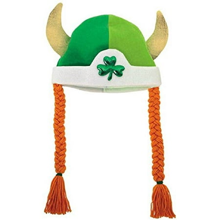 Amscan Cool Viking Hat with Braids St. Patrick's Day Costume Party Head Wear (1