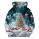 thumbnail image 5 of Sudadera con capucha para niños, con estampado navideño de invierno, larga, con terciopelo, informal y cómoda, de manga larga, de poliéster., 5 of 5