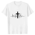 thumbnail image 2 of COSFO Mens T Shirts Summer Crew Neck Cross Short Sleeve Tops Regular Fit Lightweight Pullover Mens Graphic Tees, 2 of 5