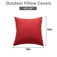 thumbnail image 3 of Topchances 18” x 18” Outdoor Waterproof Red Solid Polyester Throw Pillow Covers (4 Count), 3 of 13