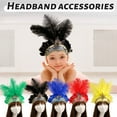 thumbnail image 3 of Xyxonk Sequins Feather Headpiece Headband 1920s Carnival Party Headwear for Women Grils,Blue, 3 of 3