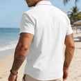 thumbnail image 4 of Tawop Mens Short Sleeve T Shirts Cotton Casual Round Neck Solid Color Pullover Fitness Sports T Shirt White, 4 of 4