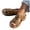 Khaki, variant on Comfortable Backless Wedge Sandals for Women Wide Toe Box Slip On Platform Sandal Non Slip Walking Slide Shoes Blue Size 9