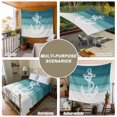 thumbnail image 6 of Nautical Anchor Teal Green Tapestry for Bedroom Wall Hanging Tapestry, Coastal Ocean Ombre Striped Ceiling Backdrop Tapestries Poster Blanket Wall Decor for Teens Room Living Room Dorm 51" x 59", 6 of 8