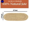 thumbnail image 3 of MDS Hand Woven Jute Area Rug 2x8 feet - Natural Burlap Braided Reversible Oval Rugs for Home Decor, Living Room, Kitchen, Entryway Rug, Rustic, Natural Look Rug -Farmhouse (2'x8'), 3 of 6