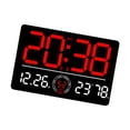 thumbnail image 4 of Reloj de pared digital con alarma dual, visualización de mes, día y semana, pantalla grande, temperatura Rojo, 4 of 9