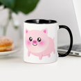 thumbnail image 3 of CafePress - Cute Pig Mug - 11 oz Ceramic Mug - Novelty Coffee Tea Cup, 3 of 4