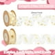 thumbnail image 2 of 2 rollos de cinta de organza con estampado metalizado brillante, 22 yardas x 1 pulgada, cinta de organza blanca transparente para regalo., 2 of 8