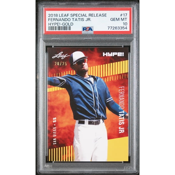 Fernando Tatis Jr. PSA 10 2018 Leaf Hype #17 Rookie Card Gold #20/25
