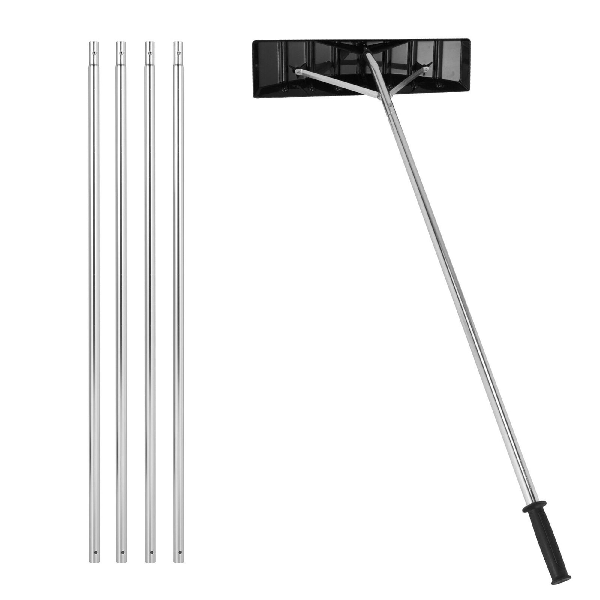5ft to 20ft Length Adjustable Handle 5ft to 20ft Lightweight Snow Removel Tool w/ 26 inch Width Blade Goplus Aluminum Snow Rake 