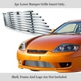 thumbnail image 2 of APS Premium Stainless Steel Silver Horizontal Billet Grille Grill Insert Compatible with Hyundai Tiburon 2005 2006 Lower Bumper N19-C85756Y, 2 of 7