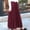 Red, variant on Womens Solid Pleated Elegant Midi Elastic Waist Maxi Skirt