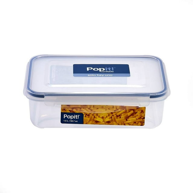 Contenedor Hermético Popit! XE061-8 Rectangular 1.5 L