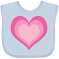 thumbnail image 3 of Inktastic Pink Valentine Heart Girls Baby Bib, 3 of 4